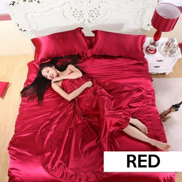 where to buy red satin silk sheets online