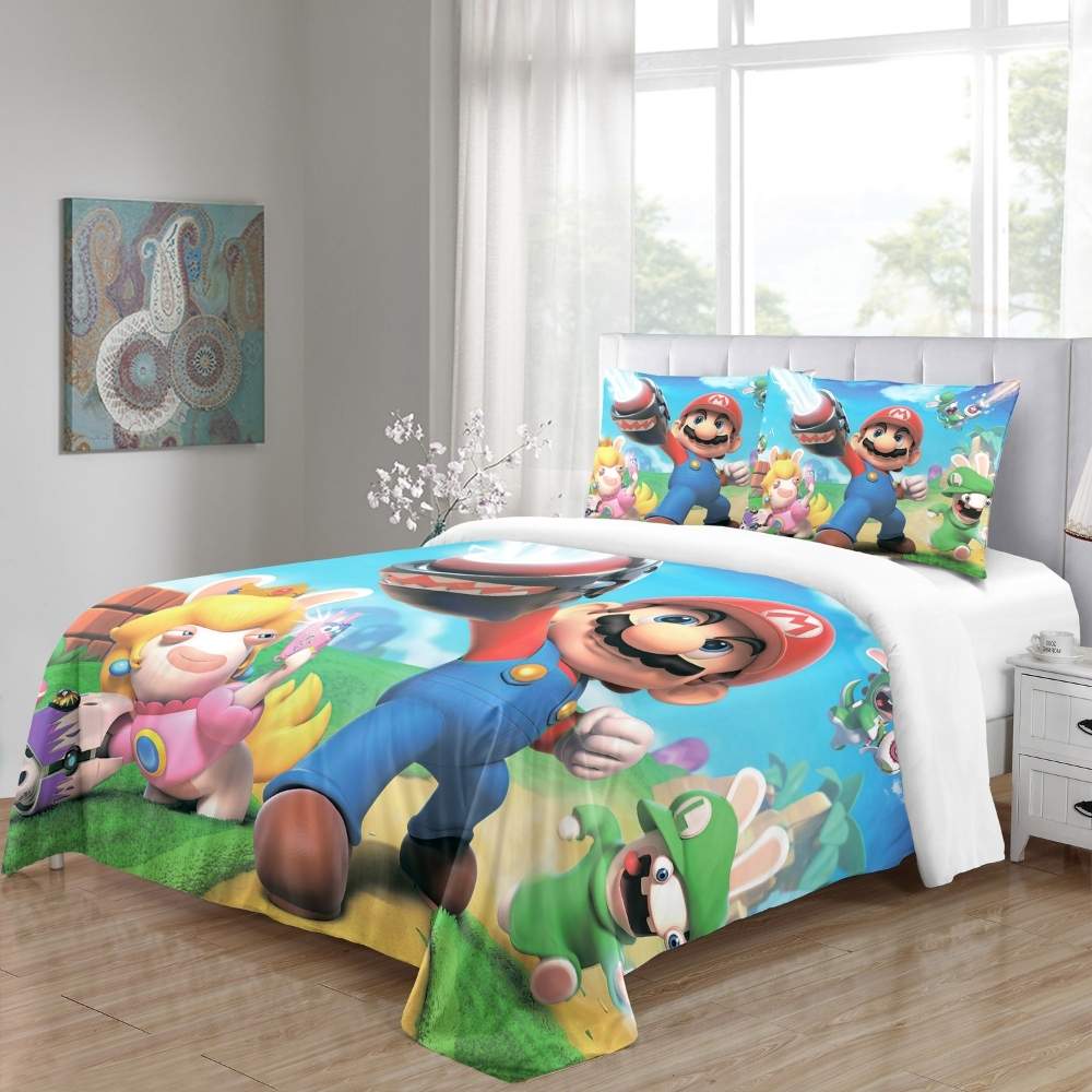 Super Mario Reversible Single bedding 140 x 200cm & 70 x 60cm EU SIZE 